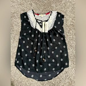 NWT Rewind brand Women’s top sz XS black sheer